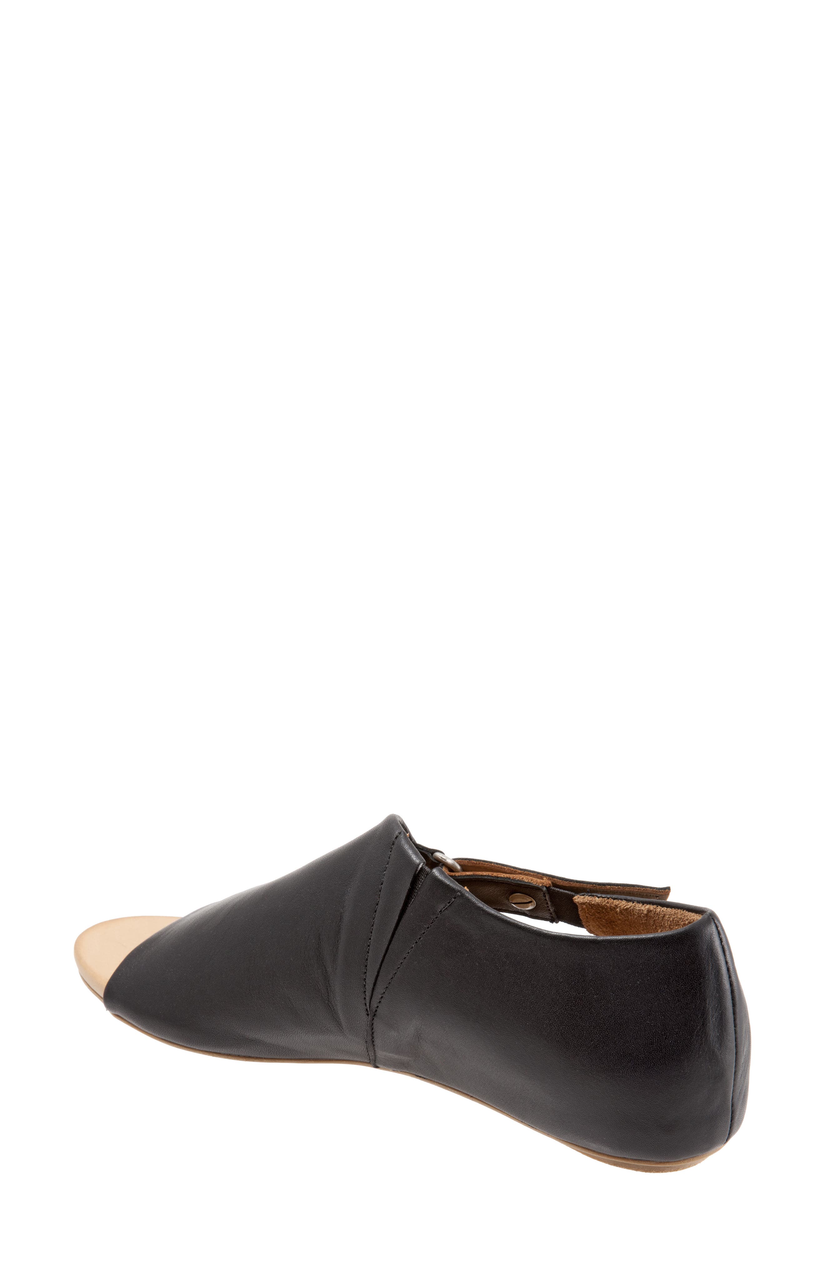 Bueno Kale Flat Sandal, Alternate, color, Black Leather