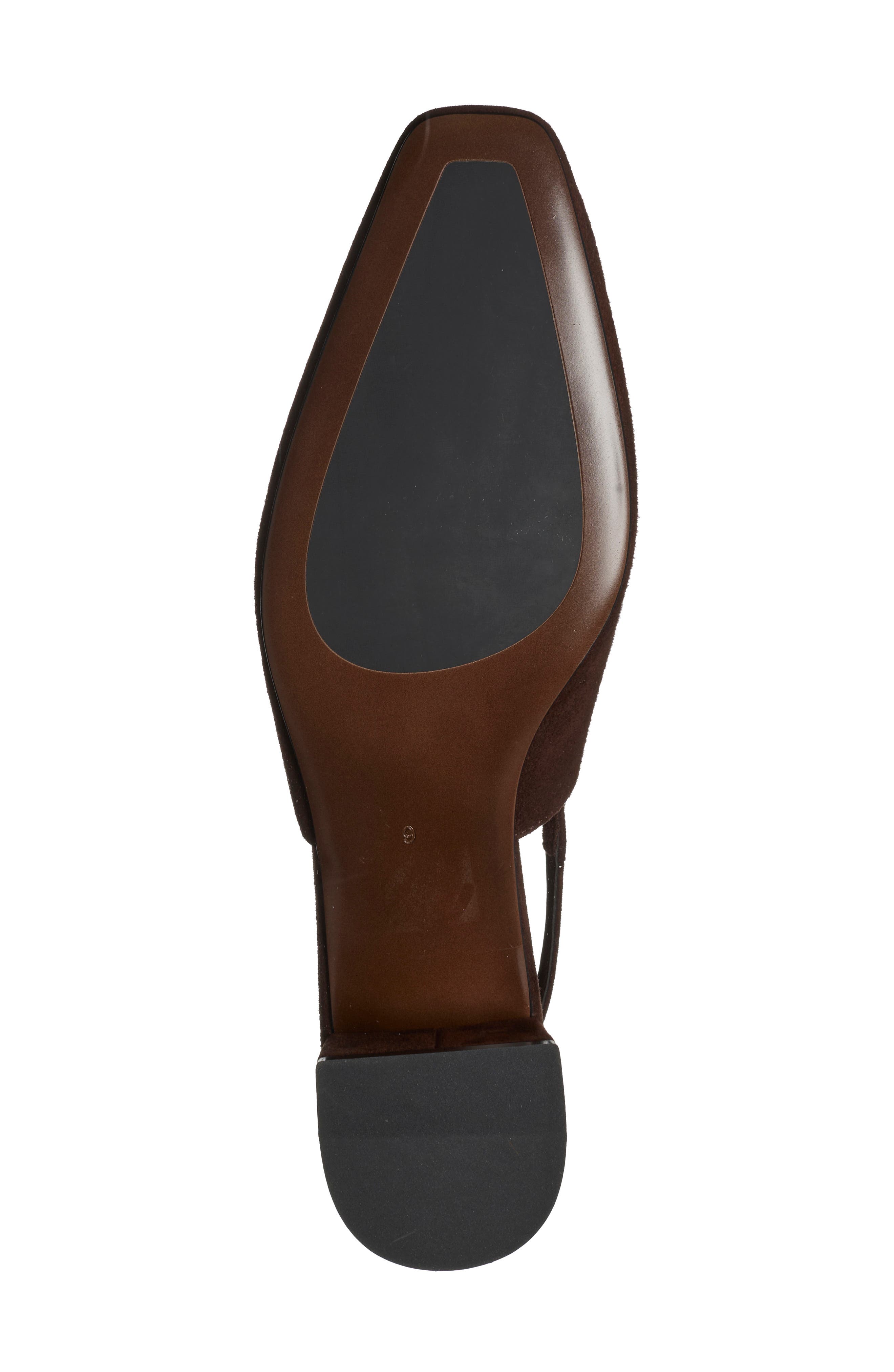Laurie Leather Slingback Pump, Alternate, color, BROWN SUEDE