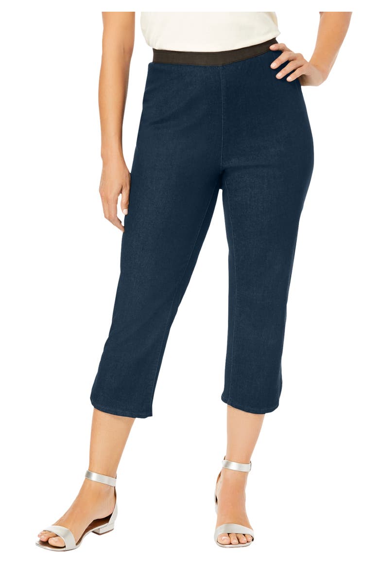 Stretch Denim Crop Jeggings, Main, color, INDIGO
