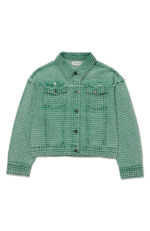Embossed Denim Trucker Jacket