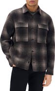 rag & bone Austin Plaid Wool Blend Flannel Button-Up Shirt Jacket