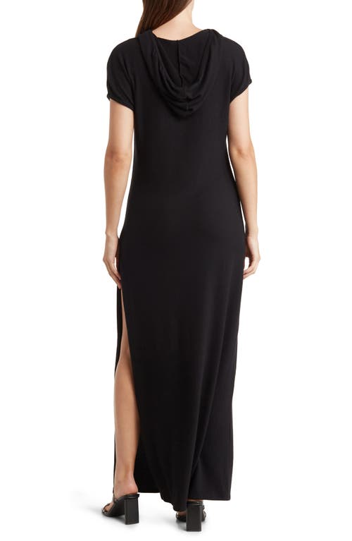Go Couture Short Sleeve Hoodie Dress