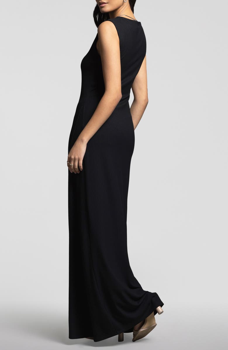 WEEKEND LOS ANGELES Leighton Sleeveless Rib Maxi Dress, Alternate, color, Black