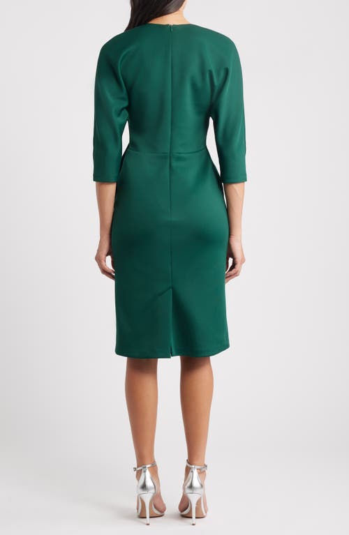 Eliza J Faux Wrap Cocktail Dress In Green