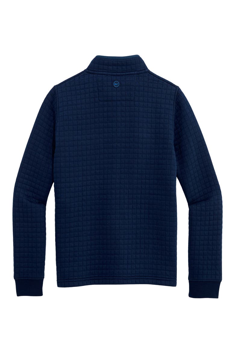 Kids' Navigator Quilted Quarter Snap Pullover, Alternate, color, BLUE BLAZER