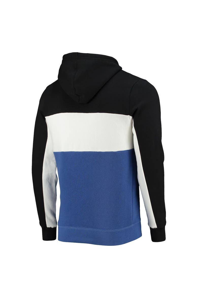 Men's Junk Food Black/White Orlando Magic Wordmark Colorblock Fleece Pullover Hoodie, Alternate, color, Black