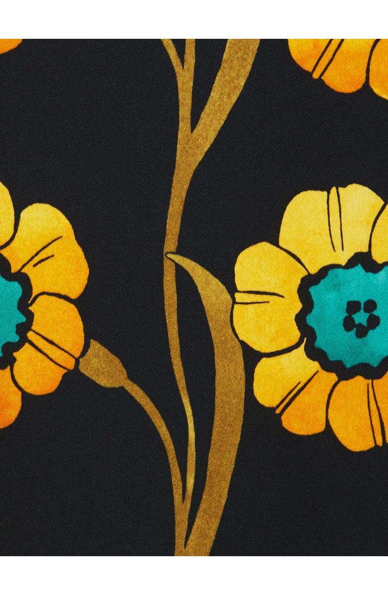 La DoubleJ Long Sleeve Swing Dress Daisychain Black, Alternate, color, 