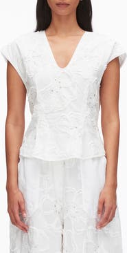 3.1 Phillip Lim 3D Floral Embroidered Top