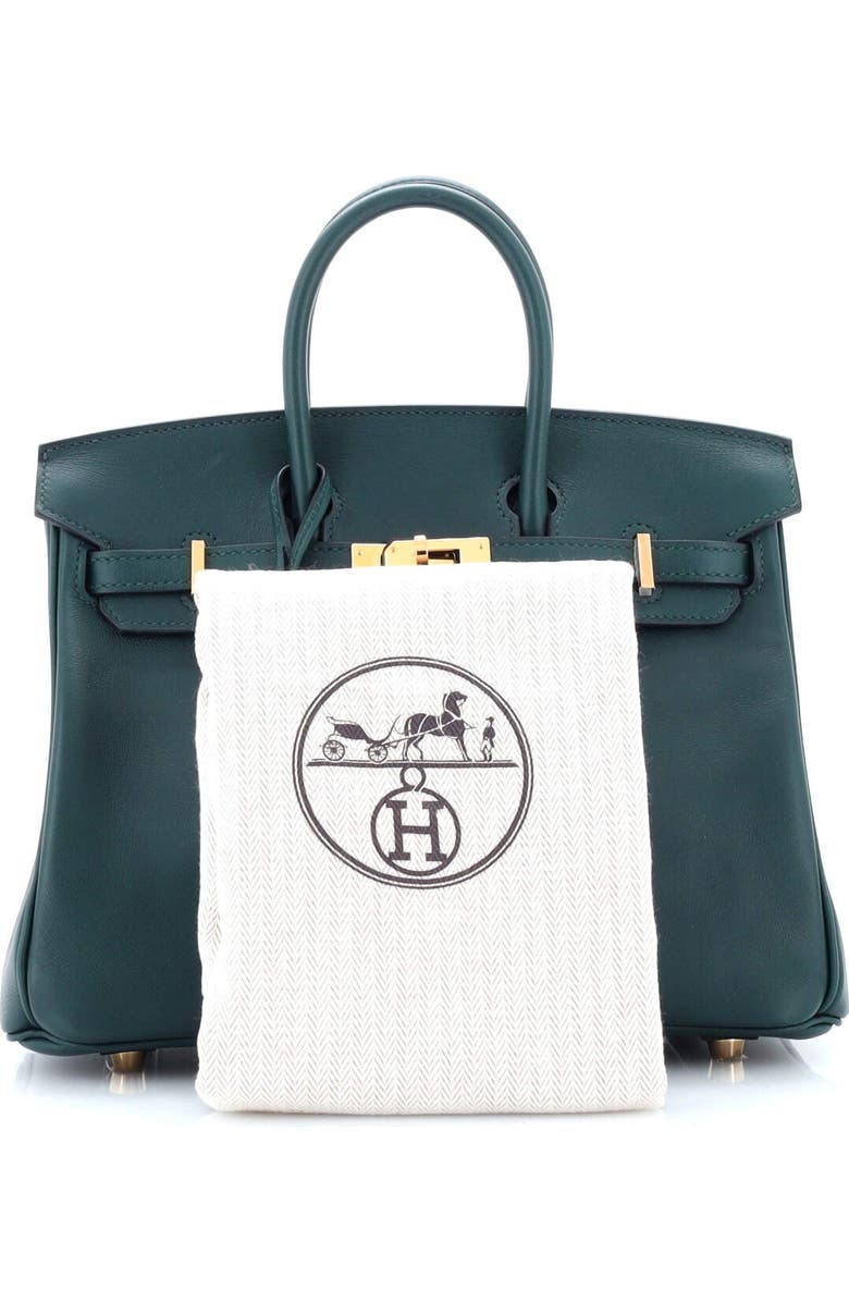 Pre-Owned Hermes Birkin Handbag Green Swift with Gold Hardware 25, Alternate, color, Vert Cypress
