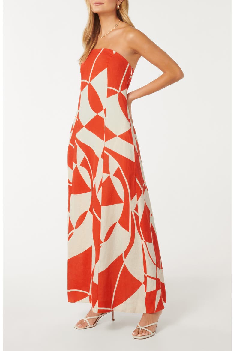 Amanda Strapless Maxi Dress, Alternate, color, VERE ABSTRACT