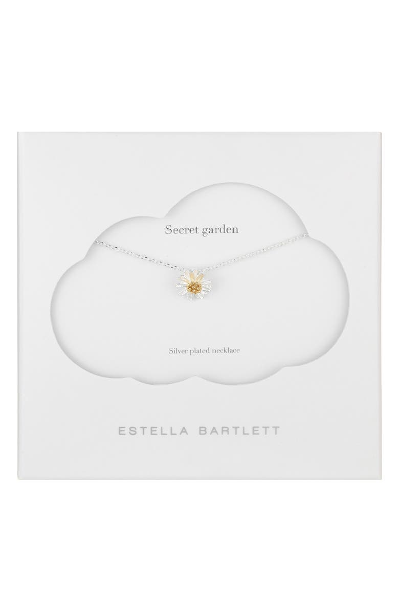 Estella Bartlett Wildflower Necklace, Main, color, Silver