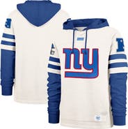 '47 Men's '47 Cream New York Giants Split Zone Cornerback Duo Lacer Hoodie