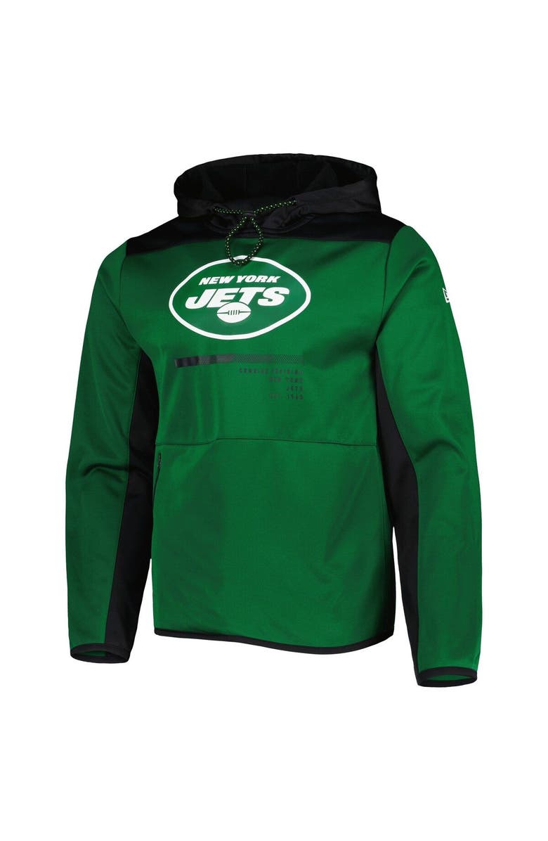 New Era Men's New Era Green New York Jets Combine Authentic Hard Hitter Pullover Hoodie, Alternate, color,