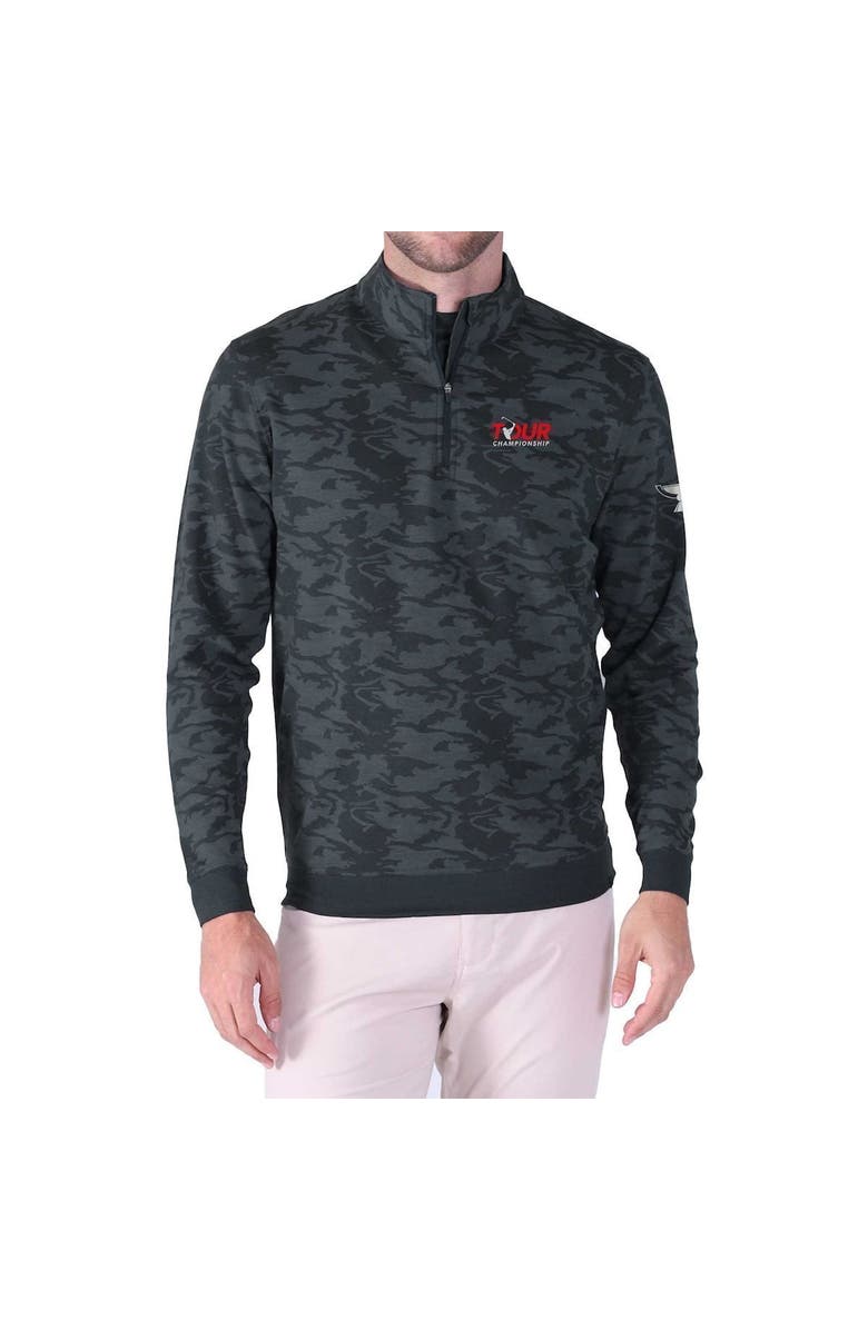 tasc Performance Men's tasc Performance Black/Camo TOUR Championship Cloud Quarter-Zip Jacket, Main, color, 