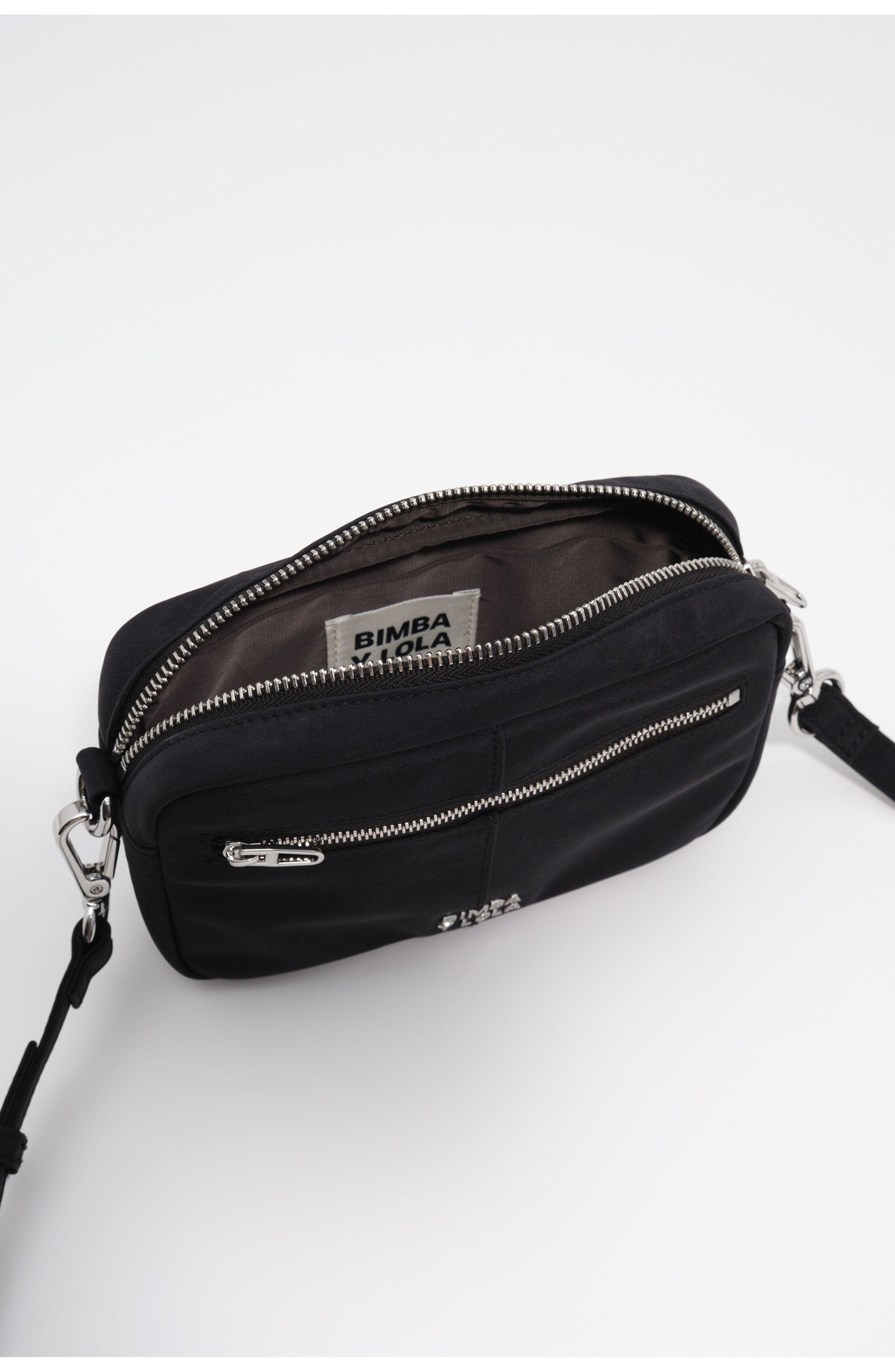 Small Nylon Crossbody Bag, Alternate, color, BLACK