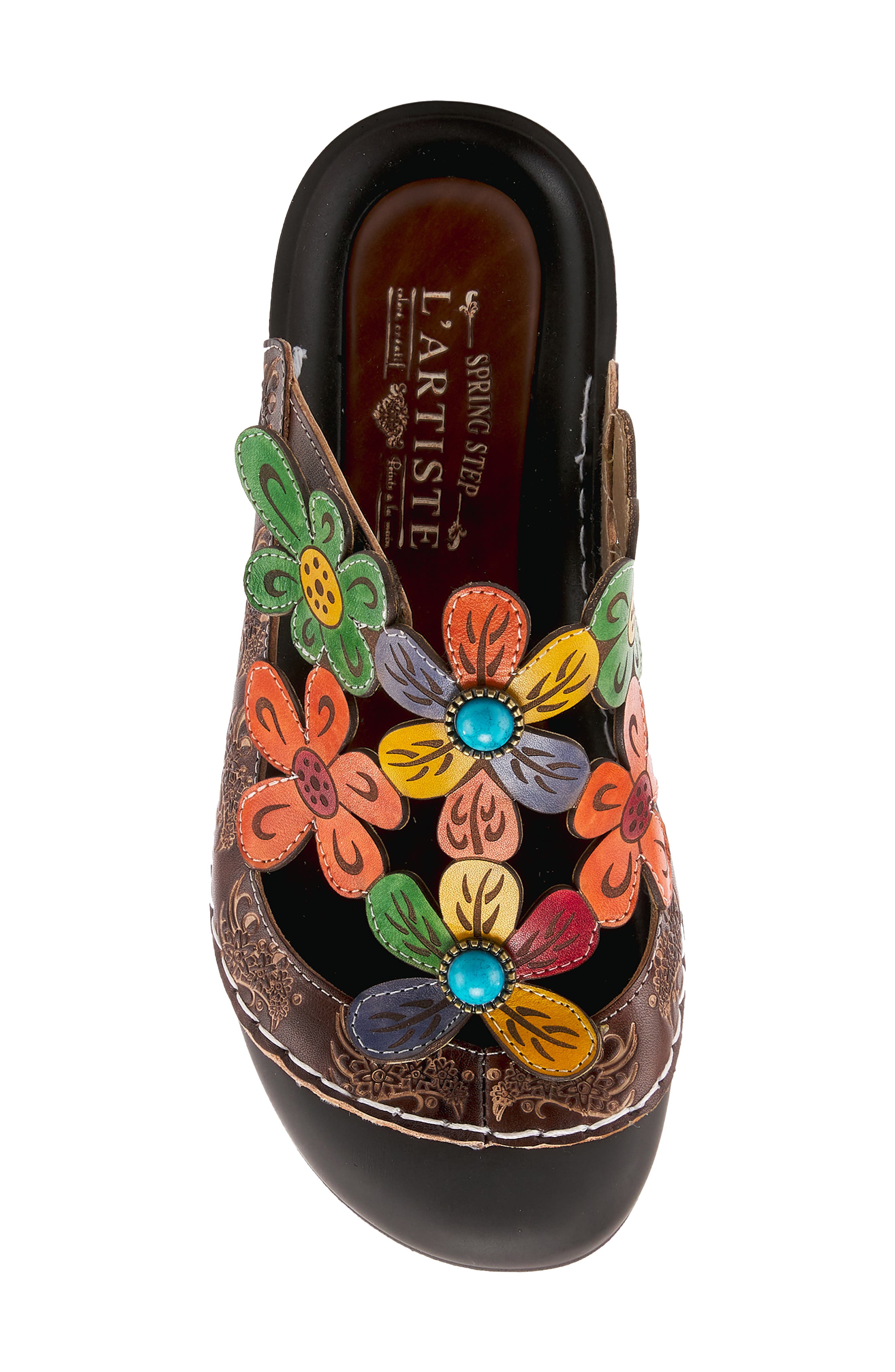 L'Artiste by Spring Step Keya Floral Mule, Alternate, color, 