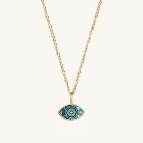 Universal Consciousness Evil Eye Charm Necklace