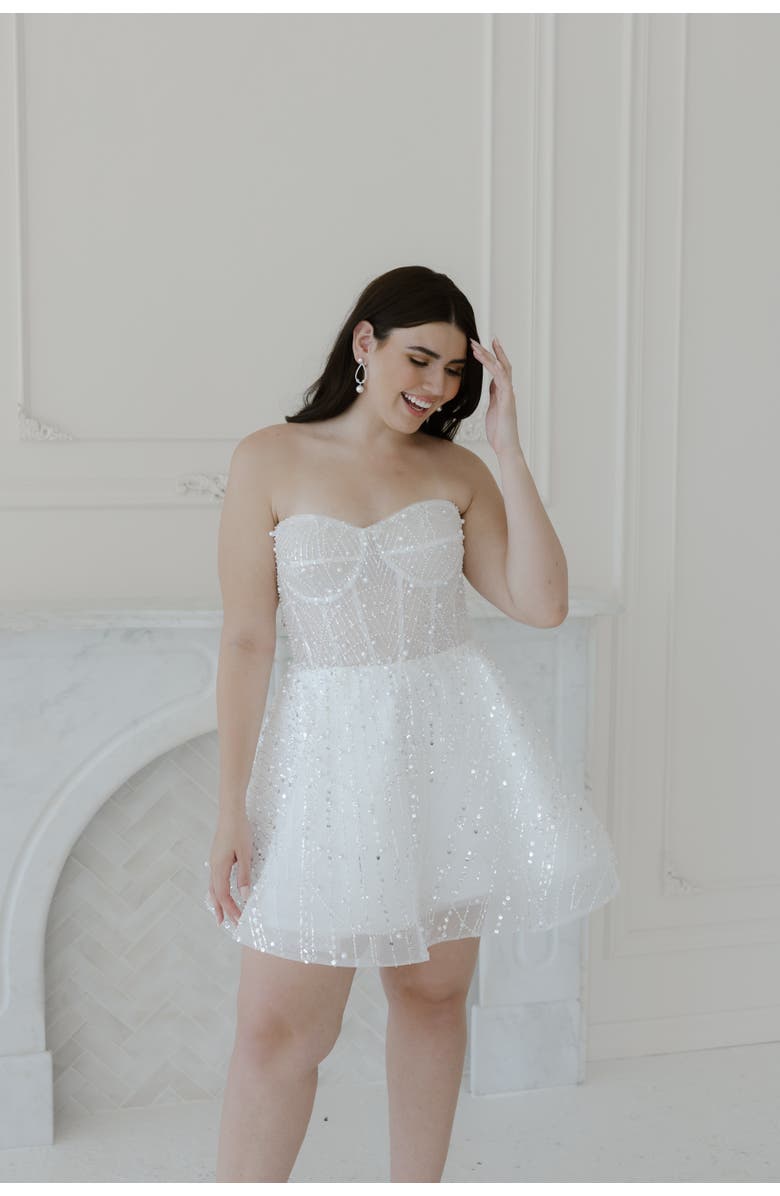 Untamed Petals Siena Mini Dress, Alternate, color, Ivory