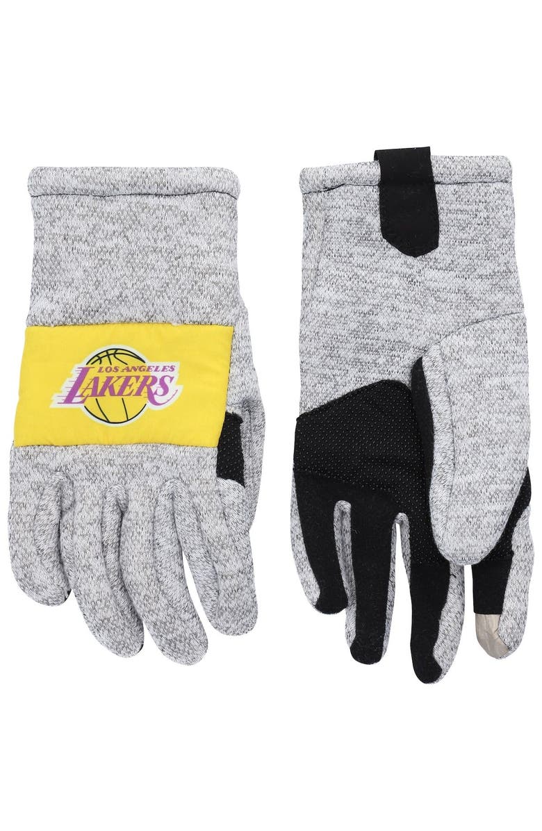 FOCO Men's FOCO Gray Los Angeles Lakers Team Knit Gloves, Alternate, color, 