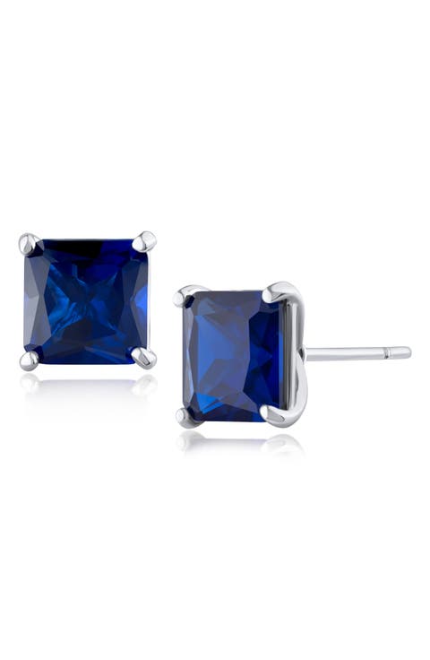 Radiant Princess Cut Stud Earrings