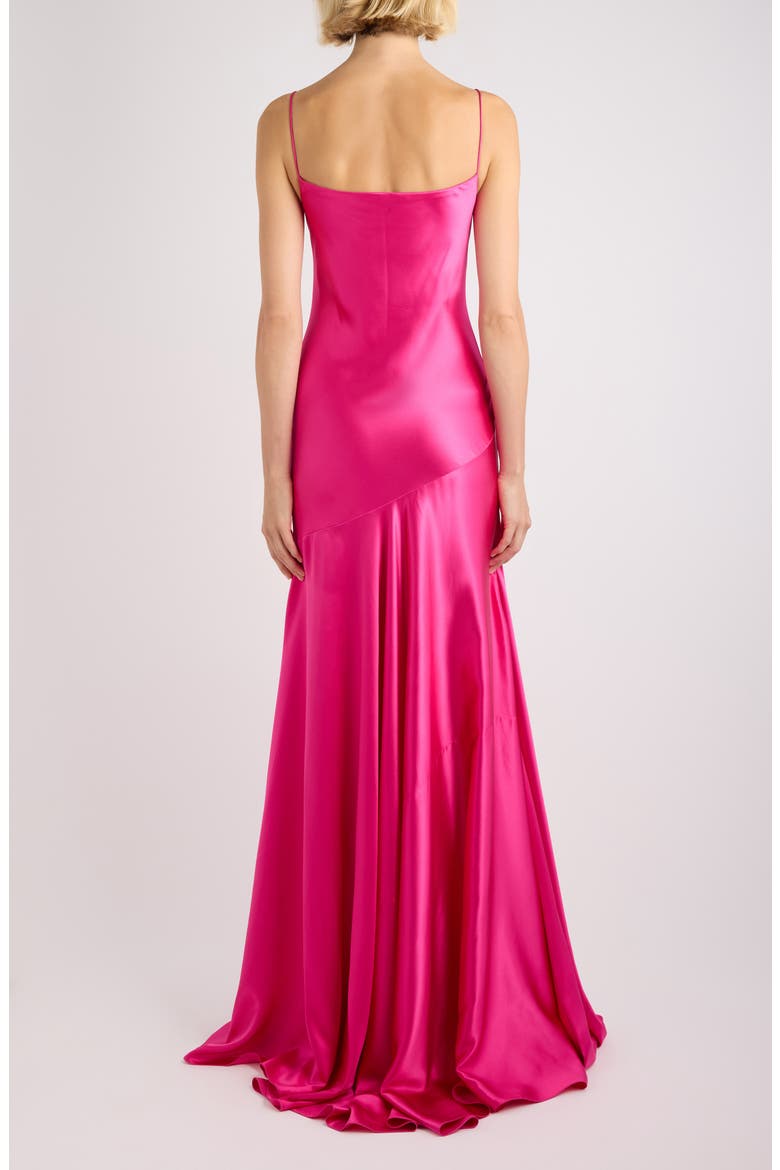 Silk Maxi Slipdress, Alternate, color, ROSE VIF