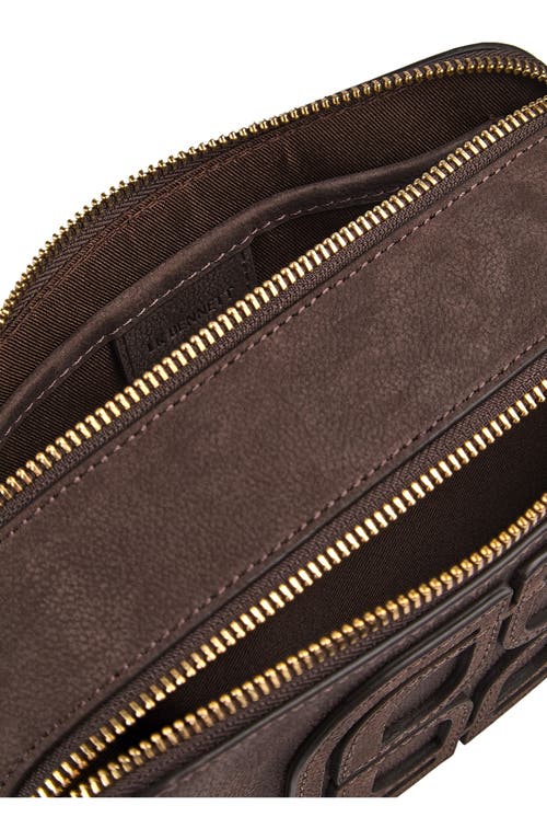 Lk Bennett Perry Logo Leather Camera Bag In Brown