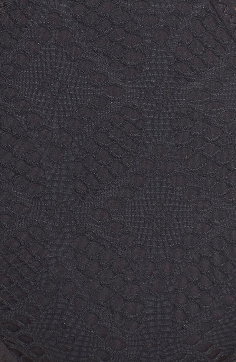 Becca 'Show & Tell' Openwork One-Piece Swimsuit, Alternate, color,