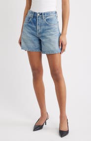 MOUSSY VINTAGE Harrisburg High Waist Denim Shorts