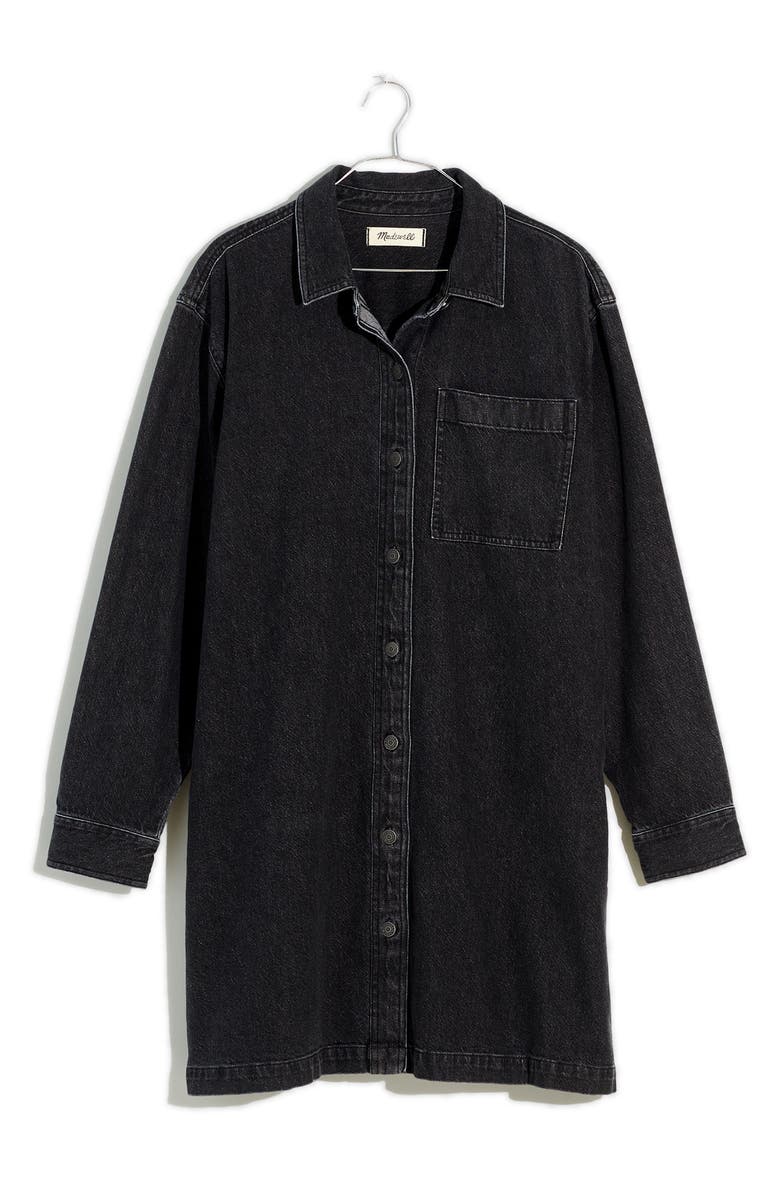Madewell Long Sleeve Oversize Denim Shirtdress, Alternate, color,