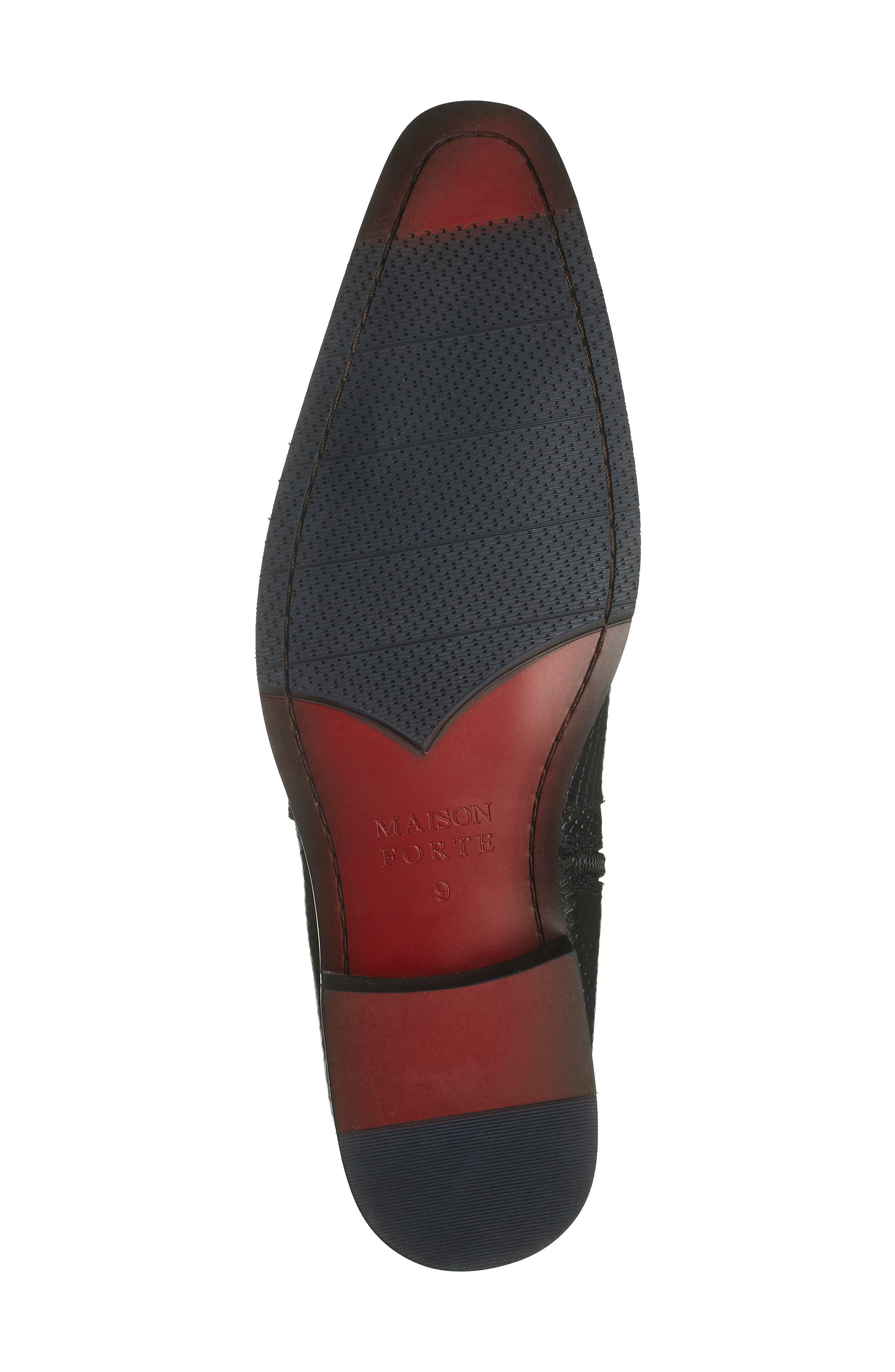 Maison Forte Eastside Snake Embossed Leather Boot, Alternate, color, Black