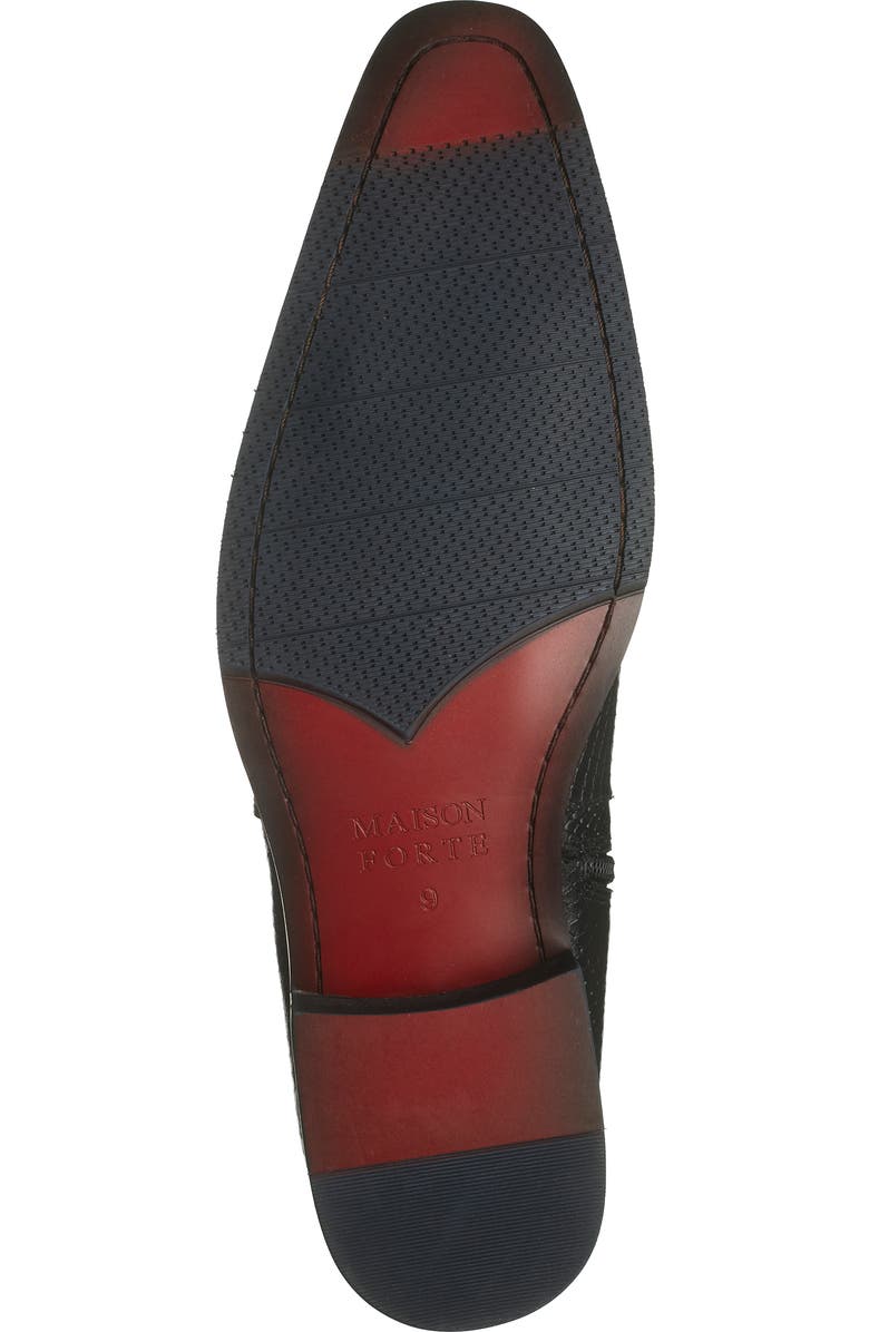 Maison Forte Eastside Snake Embossed Leather Boot, Alternate, color, Black