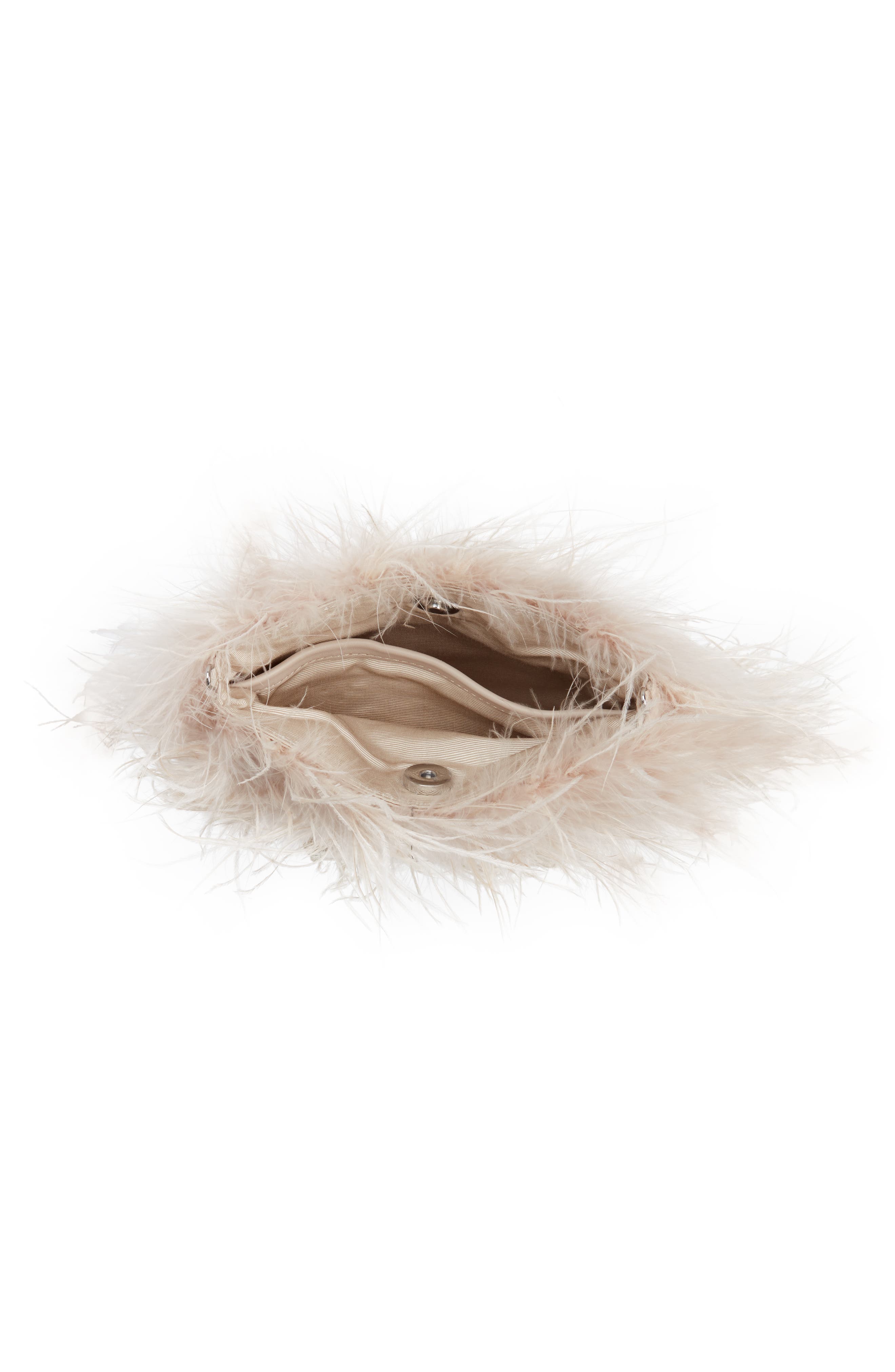 Zahara Feather Pouch, Alternate, color, OYSTER