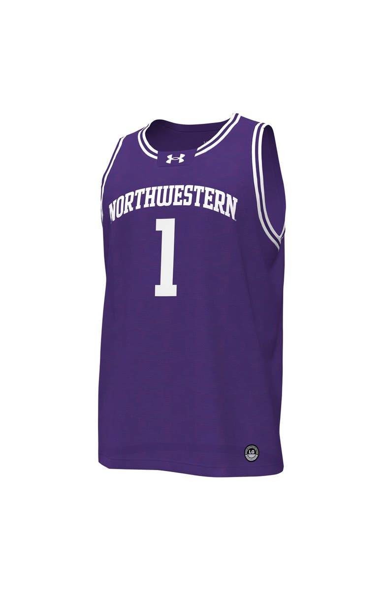 Under Armour Men's Under Armour #1 Purple Northwestern Wildcats Replica Basketball Jersey, Alternate, color, 