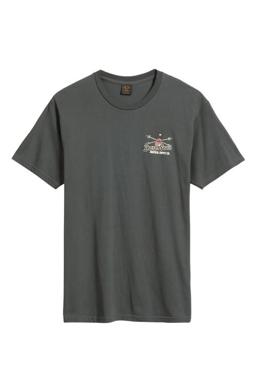 Dark Seas Beacon Cotton Graphic T-shirt In Gray