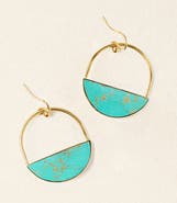 Matr Boomie Sandhya Reconstituted Stone Hoop Drop Earrings