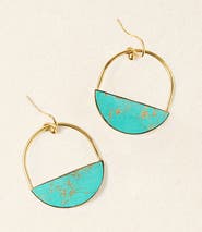 Matr Boomie Sandhya Reconstituted Stone Hoop Drop Earrings