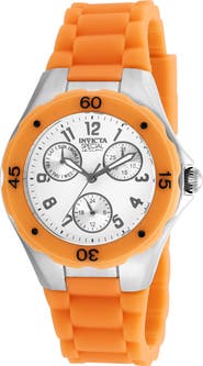 INVICTA Angel Lady Silicone Strap Watch, 38mm