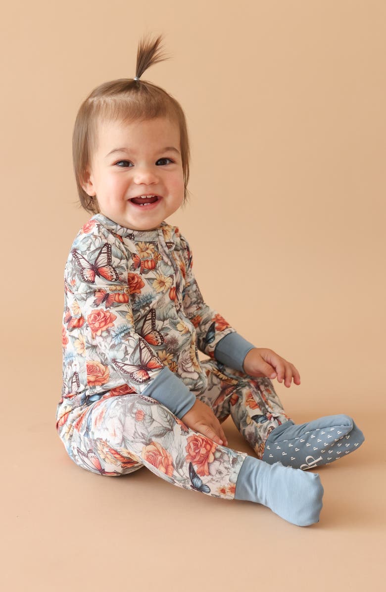 Posh Peanut Mariposa Convertible Zip-Up Footie, Alternate, color, Beige