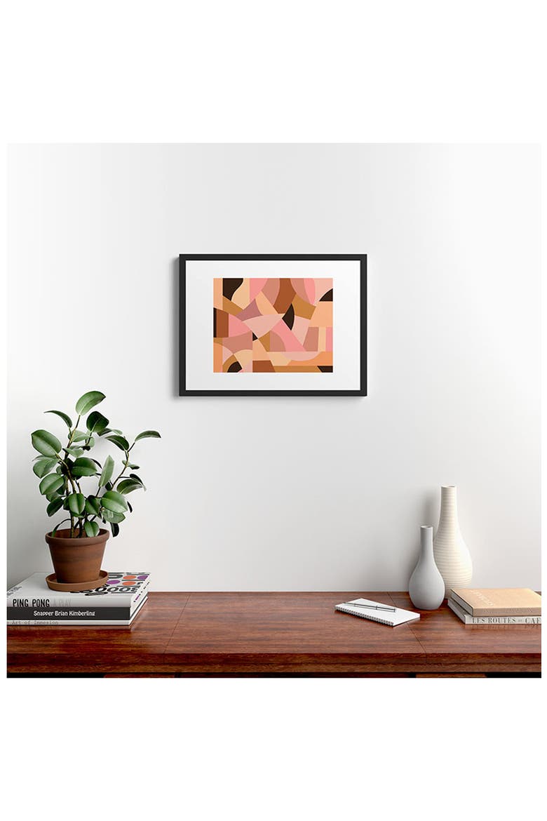 Pink Terracotta Framed Art Print, Alternate, color, BLACK FRAME