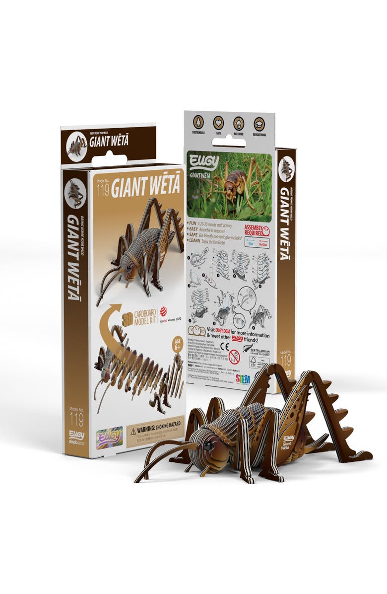 Eugy Puzzles Giant Weta 3D Puzzle, Main, color, NO COLOR