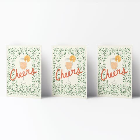 Wedding Greeting Card Pack (3ct) "Cheers"