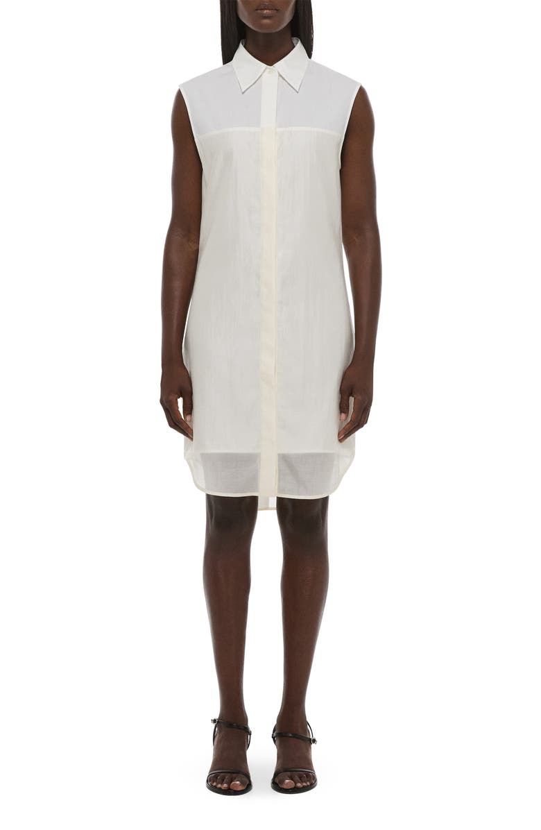 Helmut Lang Sleeveless Shirtdress, Main, color, 