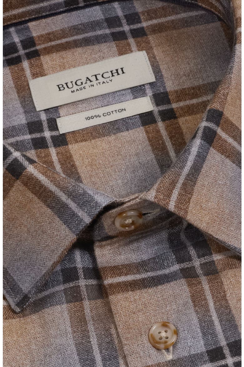 Julian Plaid Cotton Button Up Shirt, Alternate, color, CAMEL