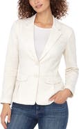 Liverpool Textured Peplum Cotton Blend Blazer