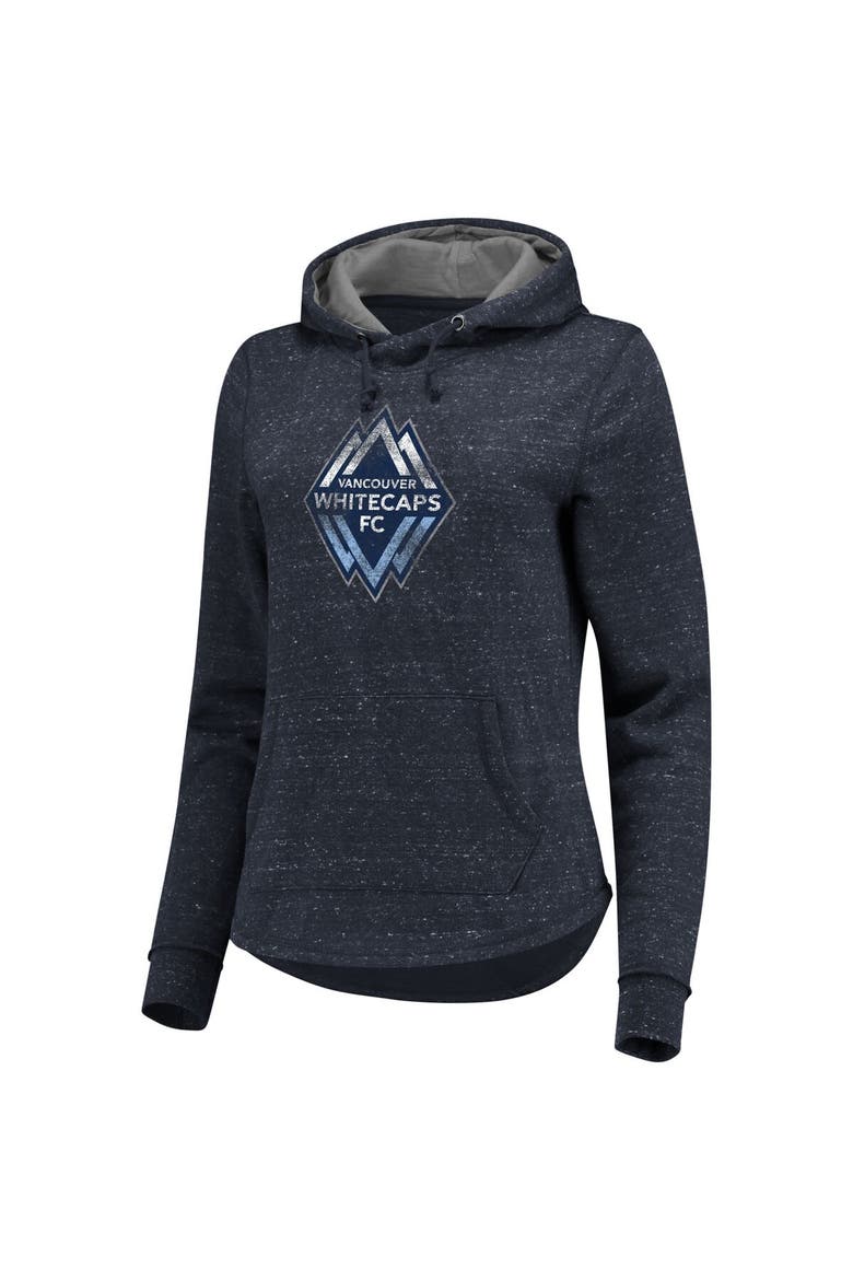 Women's Fanatics Branded Navy Vancouver Whitecaps FC Distressed Team Speckled Fleece Pullover Hoodie, Main, color, Navy