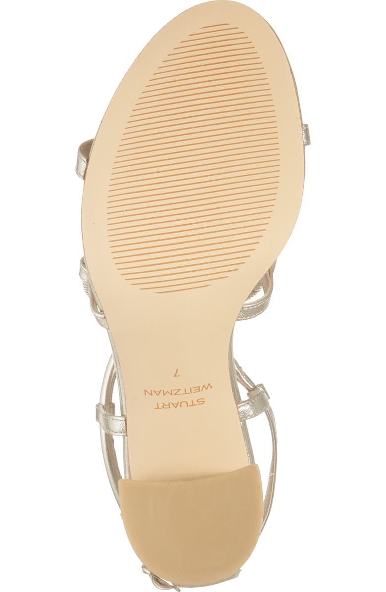 Stuart Weitzman Nilla 75 Block Sandal, Alternate, color, Platino