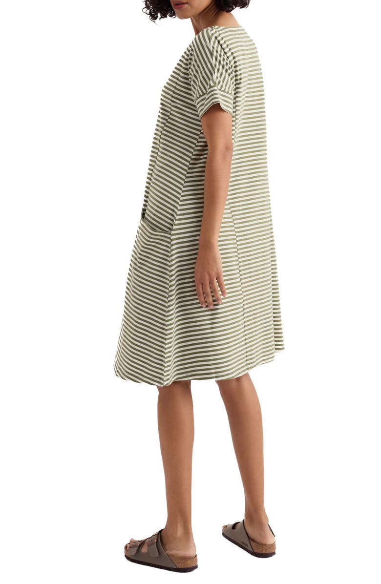 Seasalt Cornwall Mill Pool Stripe Organic Cotton Swing Dress, Alternate, color, Pellitras Cypress