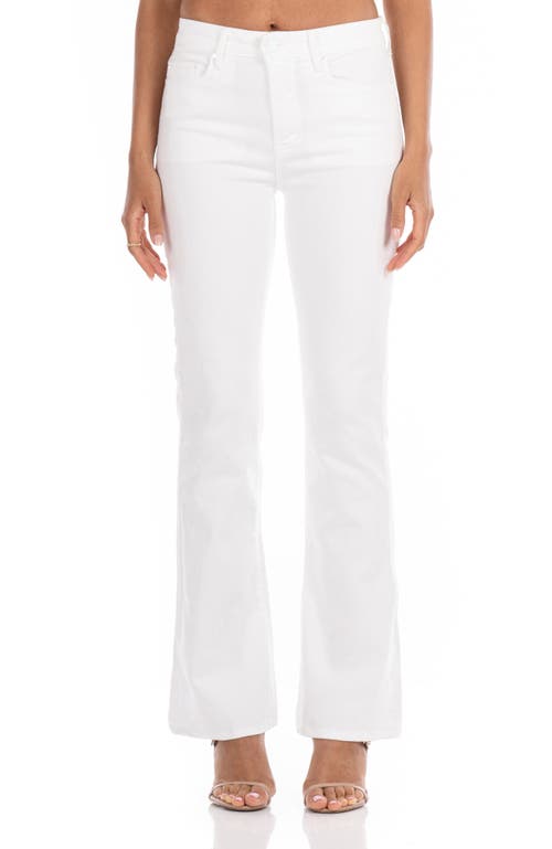 Shop Fidelity Denim Katie High Rise Classic Flare Jeans In Magnolia White