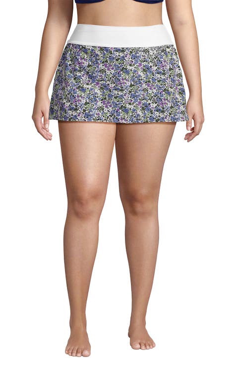 Plus Size Pinchless Mini Swim Skort