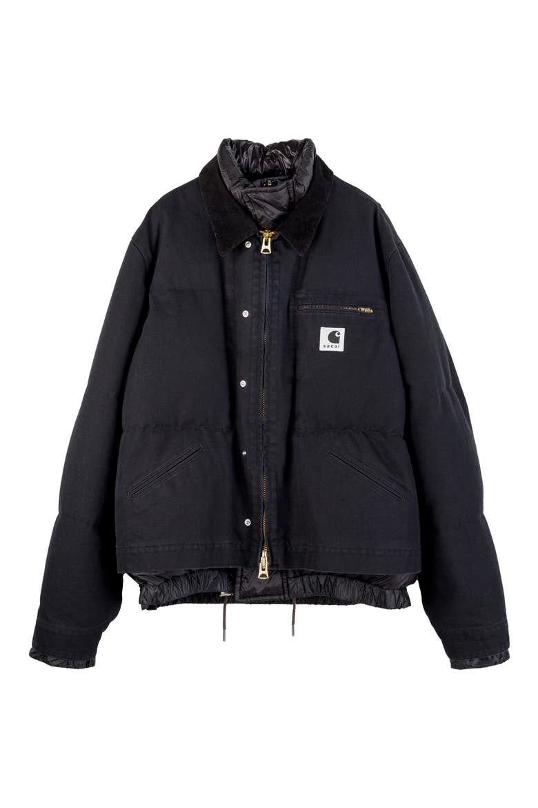 Sacai Carhartt WIP Washed Duck Canvas Down Puffer Jacket (Women